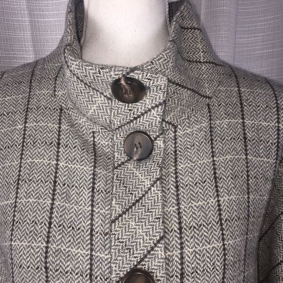 Halogen Tweed Batwing Wool Blend Jacket Tweed Sz XL Oversized Caplet - Picture 5 of 14